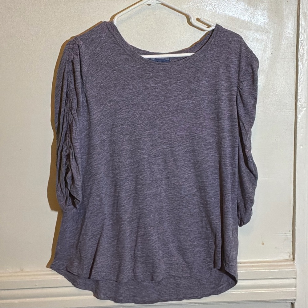 Democracy Heathered Long Sleeve Top
